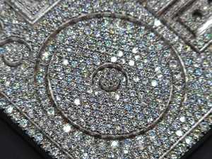 จี้เงินแท้ 925 ประดับมอสซาไนต์ ชุบโรเดียม สไตล์ฮิปฮอป พร้อมอักษรย่อสั่งทำพิเศษ - Product Image 2