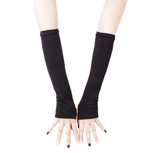 Men Black Lightweight Sweat-Wicking Knitted Arm Sleeves Anti-Uv Protection for Adults Viscose Polyester Material Seamless Design - Product Image 2