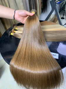 Cheveux humains bruts à la kératine vietnamienne prix de gros 100 grammes par paquet extensions de cheveux à pointe plate droites - Product Image 3