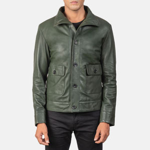 Veste d'hiver en cuir personnalisée pour hommes, col montant, haute qualité, respirante, coupe-vent, imperméable, séchage rapide, pour l'extérieur - Product Image 3