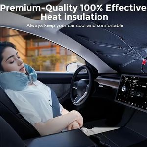 2025 U.S. aggiornamento generale tessuto a 10 strati pieghevole 55x31.5 pollici UV blocco parasole parasole antigraffio parasole auto parasole - Product Image 6