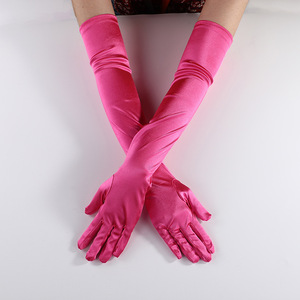 Vente Flash : Gants de Soirée en Satin Multicolores pour Femme, Longueur Poignet, pour Mariage, Cosplay et Spectacles - Product Image 5