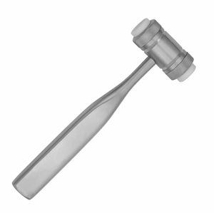 Maillet en os Mead 7 1/2" (25,8 mm de diamètre) avec têtes en nylon remplaçables, marteau manuel pour usage dentaire, orthopédique et chirurgical - Product Image 2