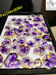 Nouvelle arrivée de haute qualité naturelle étoile améthyste tranche cristal fait à la main pierre précieuse en vrac pour la fabrication de bijoux à bas prix - Product Image 2