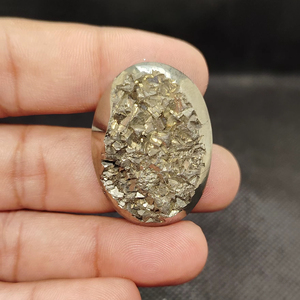 Pierre précieuse Pyrite Druzy de qualité supérieure, prix de gros, magnifique pierre brute, cabochon Druzy de haute qualité pour la fabrication de bijoux - Product Image 1