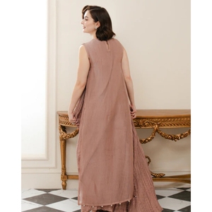 Hania Amir, Salwar Kameez Pakistaní Especial, Venta al por Mayor de Moda India, Organza con Cristales, Elegante Vestido Midi de Diseñador para Fiestas - Product Image 4