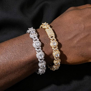 Luxury Moissanite Tennis <b>Bracelet</b> Cut Iced Link 925 <b>Silver</b> Rhodium Plated <b>Men</b> Women Premium Wedding Party Fashion Statement - Product Image 5