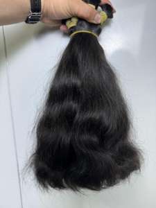 Vente en gros 100% Remy vierge cheveux vietnamiens en vrac soyeux droite vague naturelle Super Double qualité-fin à épais - Product Image 4