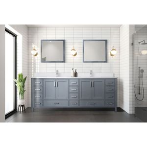 Grigio scuro 84 pollici. L X 22 Pollici Mobile Bagno Doppio con Top in Quarzo Bianco - Product Image 3