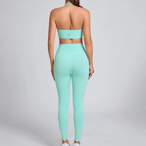 Women's High Waist Yoga Pants <b>Bra</b> Set Winter Warm Fitness Leggings Small Large <b>Sizes</b> Sport Style Print Design Seamless Spandex - Product Image 4