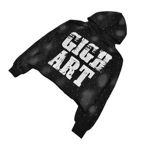 Sweat à capuche épais et court pour homme, 300 grammes, style vintage délavé au soleil, en molleton délavé à l'acide, fabrication sur mesure Inland Industries - Product Image 1