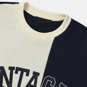 Men's Vintage Color Blocking Crew Neck Pullover Sweatshirt Regular Fit Knitted 100% Cotton Anti-Pilling Autumn Style - Product Image 4