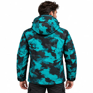 Veste de ski coupe-vent imperméable à fermeture éclair, multi-poches, nouvelle arrivée, camouflage, matière douce, veste de pluie et de neige - Product Image 4