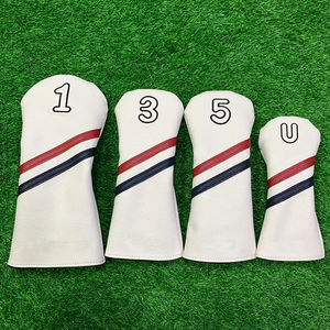 SOSH4 Housse de club de golf personnalisable en cuir PU, motif feuille, fermeture magnétique durable, couleurs unies, résistante à l'eau, édition limitée - Product Image 4