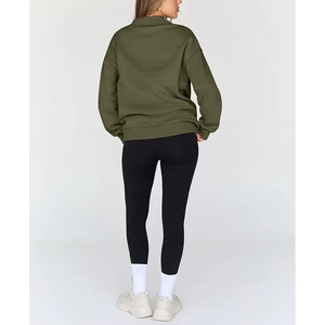 Meilleure Vente Sweat-shirt Oversize à Épaules Tombantes pour Femme, Manches Longues, Couleur Unie, Grande Taille, Automne - Product Image 3