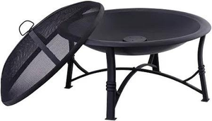 เตาผิงเหล็กทรงสี่เหลี่ยมผืนผ้าสีดำสไตล์โมเดิร์นเคลือบสีฝุ่นแบบพกพาสำหรับพื้นที่ใช้งานกลางแจ้ง แข็งแรงทนทานสำหรับสวนหลังบ้าน - Product Image 4