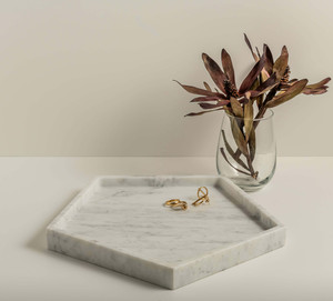 Bandeja Hexagonal de Mármol Blanco, Piedra Natural, Moderna, para Cocina y Comedor, Proveedor y Exportador Mayorista - Product Image 4