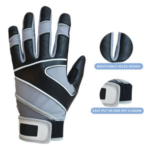 Gants de frappe en cuir noir, ambidextres, rembourrés, fermeture auto-agrippante, unisexes, pour entraînement adulte - Product Image 4
