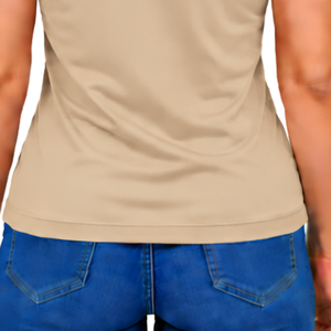 เสื้อโปโลแขนกุดสีเบจสำหรับผู้หญิงทรงเข้ารูป เหมาะสำหรับขี่ม้าและฝึกซ้อม รับผลิตตามสั่ง ขายส่ง คุณภาพสูง - Product Image 6