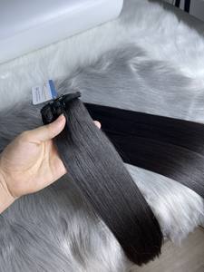 Extensiones de Cabello Natural Liso Negro, Tejido a Máquina, Cabello Humano Vietnamita Virgen de Alta Calidad, Listo para Enviar - Product Image 4