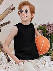 Athletic Tank Tops Shirts Sleeveless Muscle Shirts for Kids Activewear Lightweight Quick Dry Jogging Wear Kids Vest <b>Singlets</b> - Product Image 3