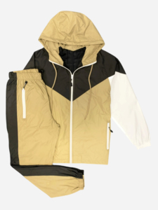 Men's 2 Piece <b>Zipper</b> <b>Jacket</b> and Elastic Trouser 100% Nylon Wholesale Summer Satin Lightweight Waterproof 2 Piece Sets - Product Image 3