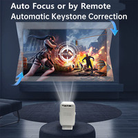 Mini-projecteur vidéo intelligent compatible avec batterie externe, Wi-Fi, 720P HD, prise en charge 4K, projecteurs Android pour home cinéma, lecteur multimédia extérieur, cadeau