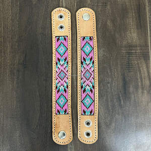 Latest Bracelet Design Hand <b>Tooled</b> <b>Leather</b> Beaded Bracelet Boho Cuff Bracelet for Women Genuine <b>Leather</b> Strap Adjustable Jewelry - Product Image 4