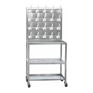 Étagère de séchage pour verrerie de laboratoire en acier inoxydable avec 24 crochets réglables - Product Image 1