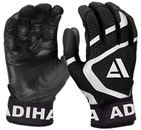 Gants de frappeur de baseball en cuir de haute qualité, antidérapants, avec support flexible pour les mains, protection rembourrée, fermeture auto-agrippante en cuir véritable
