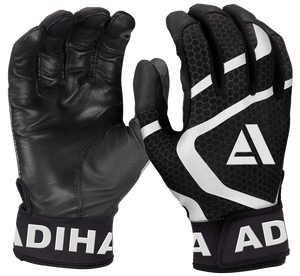 Guantes de Béisbol de Cuero de Alta Calidad, Antideslizantes, con Soporte Flexible para las Manos, Protección Acolchada, Cuero Genuino Negro - Product Image 1