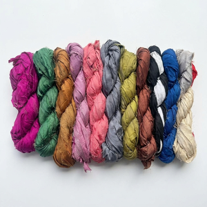 Rubans en soie de sari élégants, conçus pour les projets créatifs, les emballages cadeaux, les accessoires de mode et les créations artisanales. - Product Image 1