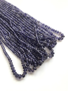Perles d'iolite facettées en forme de rondelle, perles d'iolite de 16 pouces, perles d'iolite en forme de rondelle, perles en gros pour la fabrication de bijoux fins, pierres précieuses - Product Image 6