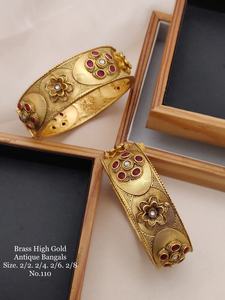 Traditional Latest Gold Plated Ladies Openable <b>Bangles</b> Classic Style Fancy Side Lock <b>Indian</b> Export Samp Corporation Gift Box - Product Image 3