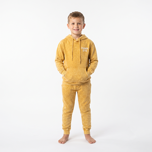 Conjunto de Sudadera con Capucha y Pantalones Deportivos de Algodón para Niños, Talla Regular, Lavado Ácido, Parche Bordado, Ropa Casual Urbana, Logotipo Personalizado - Product Image 1