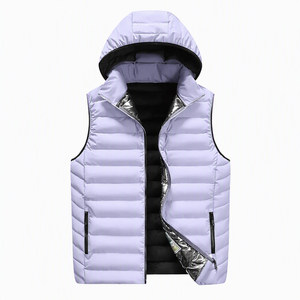 Gilet matelassé sans manches brillant pour homme, col roulé, imperméable, avec logo personnalisé, vente en gros d'usine Altr Brothers - Product Image 3