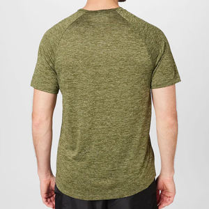 HIFFU SPORTS WEAR Men's Olive Green <b>Raglan</b> Sleeve T-Shirt O-Neck Regular Fit Quick Dry Woven 100% Cotton Casual Solid Color 180g - Product Image 6