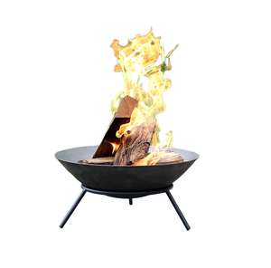 Brasero d'extérieur robuste en fer, surface thermolaquée, design rustique écologique pour la décoration de jardin, utilisation autonome - Product Image 1