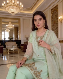 ชุดเดรสปาร์ตี้สีน้ำตาล 3 ชิ้น แบบคามีซ ชัลวาร์ ผ้าลอน ขายดีมาก ชุดสูทผู้หญิงสไตล์ปากีสถาน อินเดีย สำหรับฤดูร้อนและฤดูหนาว - Product Image 6