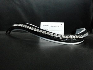 Bande de sourcils fantaisie de haute qualité pour chevaux Harnais en cuir exquis avec des cristaux élégants Produit de harnais de cheval durable - Product Image 2