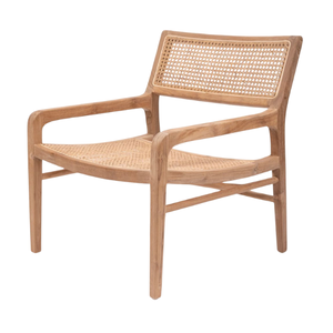 Silla de jardín de madera de teca y ratán, sillas de madera natural para jardín, muebles de exterior, silla de comedor, precio al por mayor - Product Image 3