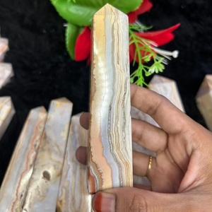 หินอาเกตสีเหลืองธรรมชาติทรงหอคอย ขัดเงา สำหรับบำบัดรักษา พลังเรกิ ตกแต่งบ้าน ของขวัญ - Product Image 2