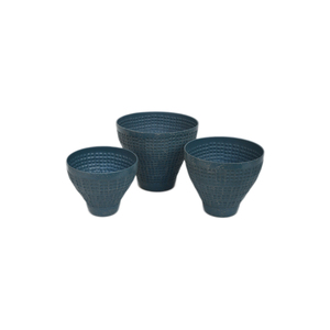 Rounded Metal <b>Pots</b> With Excellently Quality Sky Blue Colored and Painted Finishing Design Planters - Product Image 3