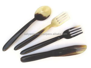 Elegant Best Quality Handmade Ox Horn Custom Natural Buffalo Colorful Horn <b>Serving</b> <b>Spoon</b> Cutlery Tea <b>Spoon</b> From AALIYAN IMPEX - Product Image 3