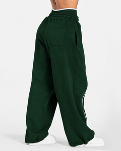 OEM <b>Women</b> Contrastline Zip Up Tracksuit Two Piece Casual Set Relaxed <b>Jacket</b> Wide Leg Pants Coordinated Outfit Wholesale Clothing - Product Image 6