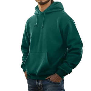 Mens <b>Navy</b> Hooded <b>Sweatshirt</b> Pullover Hoodie Knitted Casual Winter Streetwear - Product Image 3
