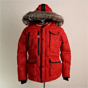 Veste matelassée en polyester pour homme, coupe-vent et imperméable, avec capuche en fourrure, idéale pour le ski et les activités de plein air – Collection Hiver 2026 – Design personnalisé - Product Image 1