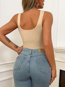 Women Shaperwear Fitness Shaper Soft Square Neck Ribbed Tanktop for Women Seamless Shapers Slimming Tummy Daily Wear - Product Image 2