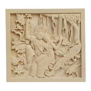 Magnifique Panneau Mural Moderne en Marbre Écologique Sculpté à la Main et Personnalisable pour Entrée de Villa de Luxe - À Vendre - Product Image 1