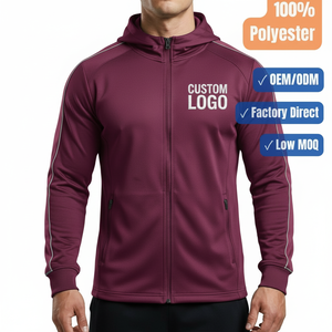 Custom Vintage <b>Zip</b>-<b>Up</b> Heavyweight Unisex Hoodie 100% Polyester Knitted Embroidered Eco Friendly Breathable Full-<b>Zip</b> - Product Image 1